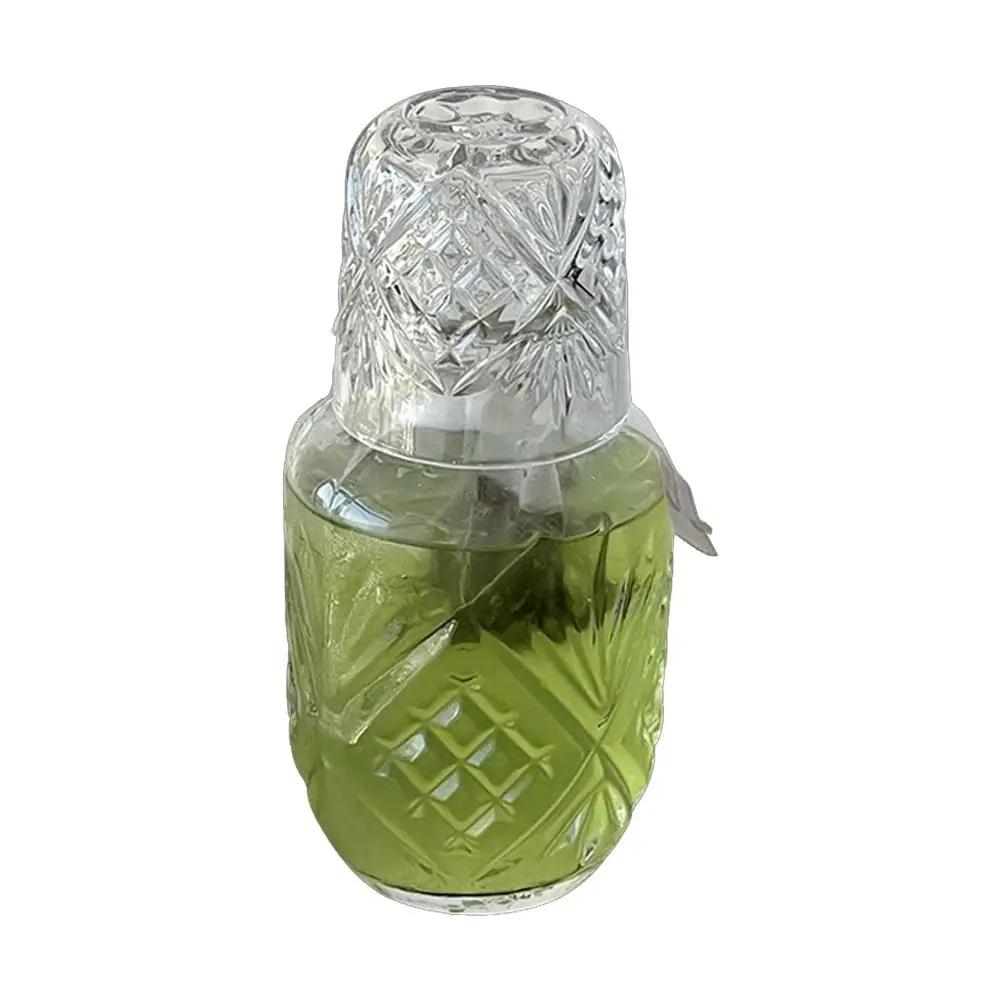 2-in-1 Clear Glass Pitcher & Cup,540ml Capacity, Premium Glass, Perfect For Home & Office Use, Easy To Clean N3J1