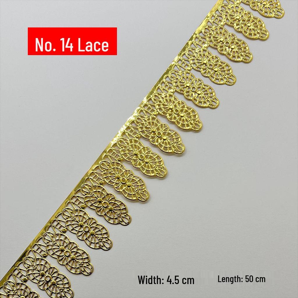 Decorative Wrought Iron Lace Strips In Gold & Silver for Photo Frames