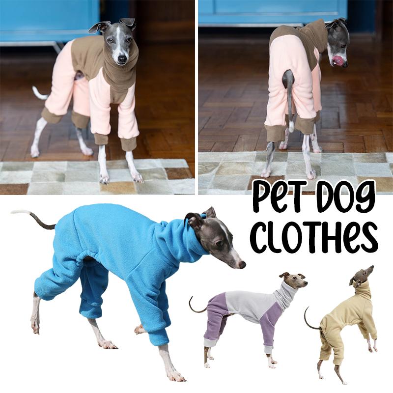Sametové oblečení pro psy Pet Čtyřnohý kabát Zimní teplý měkký fleece bundy pro mazlíčky Mikiny Oblečení pro Whippet Greyhound Psí svetr