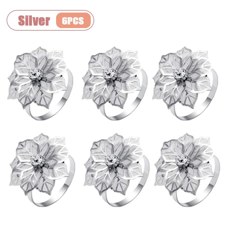 Fine Dining Gold Silver Napkin Rings Hotel Restaurant Table Setting Decor for Wedding Banquet and Formal Events