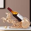 Brown Horse Sculpture Wine Rack Freestanding Wine Bottle Holder Statue Wine Display Stand for Wine Lovers Restaurant Decor