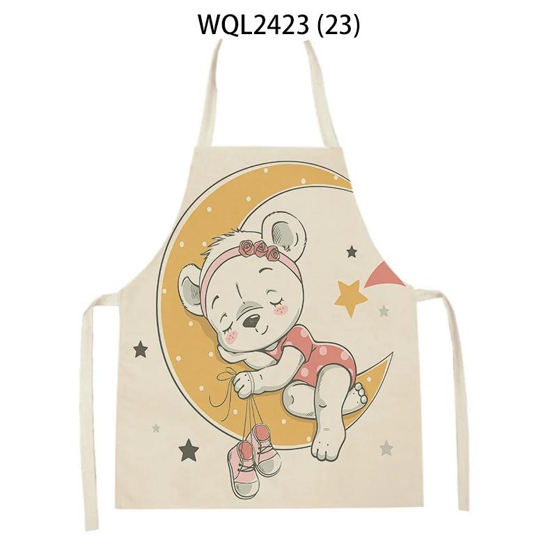Animal Elephant Monkey Kitchen Aprons Linen Aprons Home Cooking Baking Accessories Aprons Kitchen Accessories Delantal Cocina