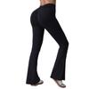 Women's High-Waist Peach Flared Yoga Pants - Quick-Dry, Hip-Lifting, Wide-Leg, Running Tights