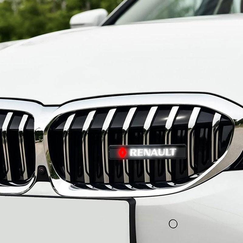 Automobile Decorative Lamp Front Cover LED Badg Decorative Badge for Renault DUSTER Megane 2 3 Clio 4 Captur Kadjar Fluence
