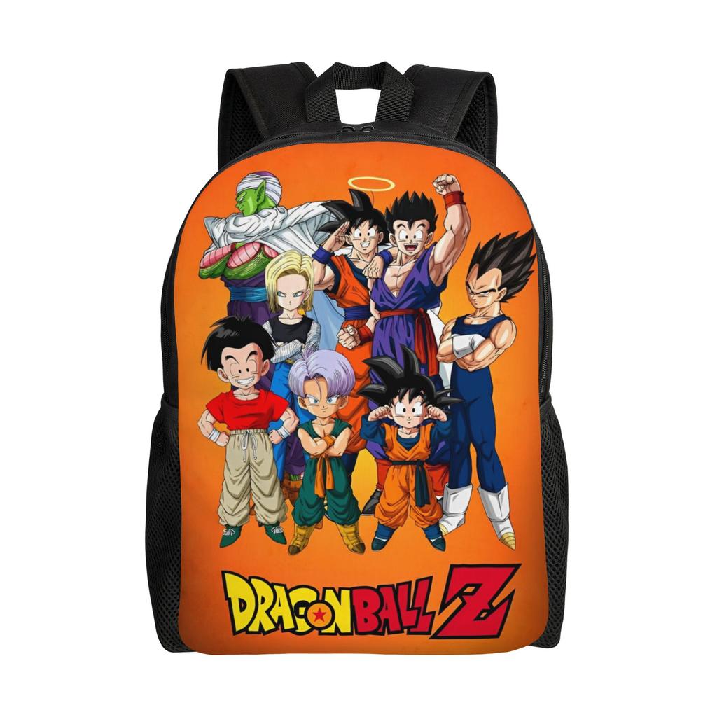 Dragon Ball Z Cartoon Rucksack für Männer Frauen Mode Schüler Tagesrucksack DBZ Goku Laptop Computer Umhängetasche Leicht