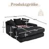 Modern Corduroy Sleeper Sofa Cloud Couch with 3 Soft Cushions, Comfortable Single-Seat Floor Sofa for Living Room Apartment Office (Black)