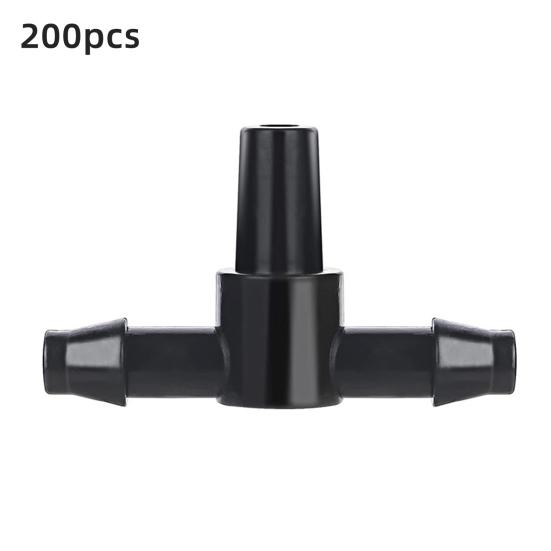 4/7mm Hose Connectors Barb Hose Connectors Drip Irrigation System T Connectors for Garden Watering Lawn Irrigation