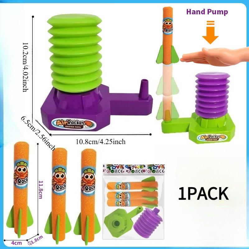 1PACK Hand Shoot Sky Cannon Mini Rocket Cannon Foot Step on Flying Rocket Parent-child Outdoor Toy