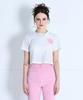 MAKE A TOAST Heart Point Crop T-Shirt Pink Mbcsto020Pk