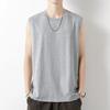 Men's Summer Oversized Tank Top Sleeveless, Loose-Fit Crew Neck Solid Color Base Layer