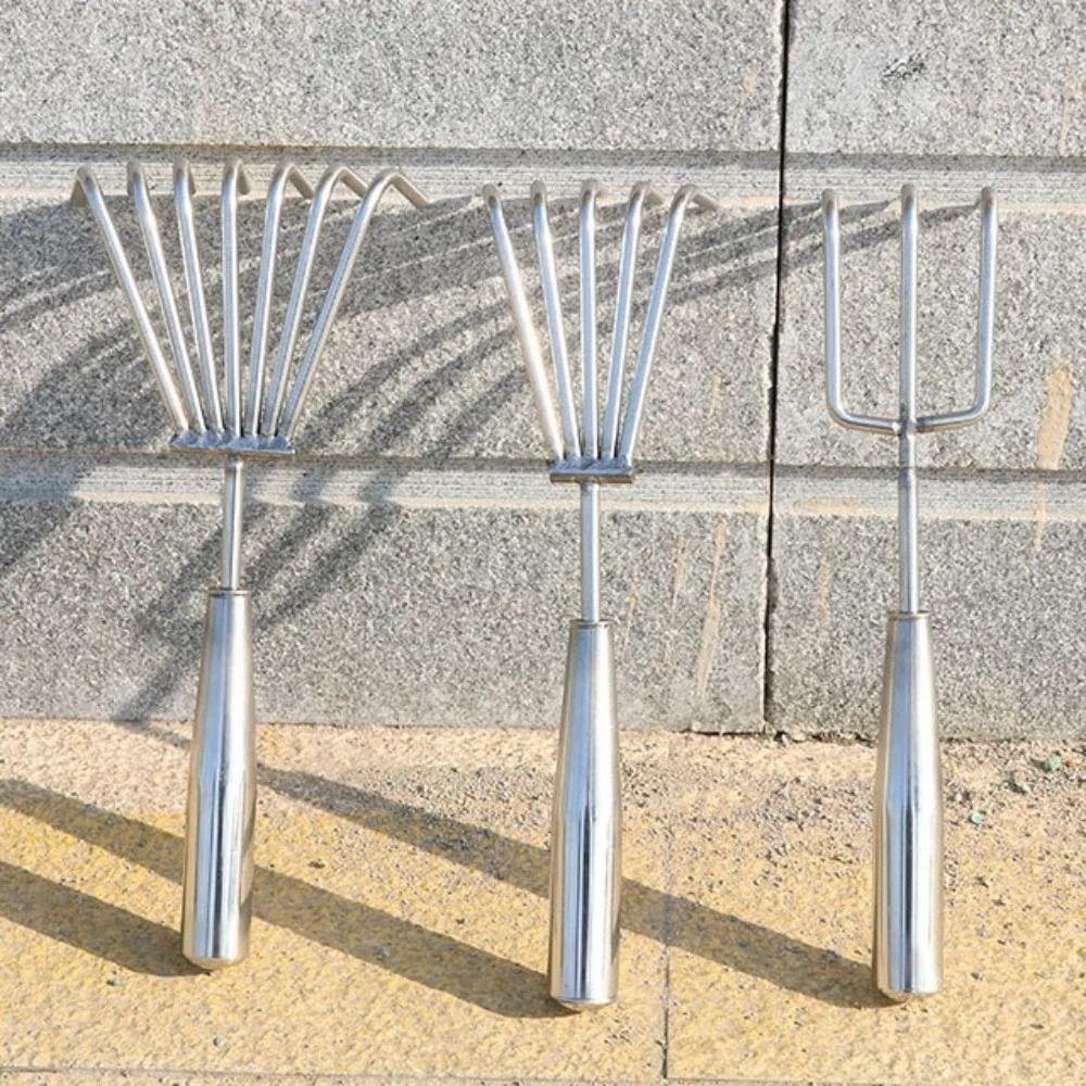 3/5 Claws Small Leaf Rakes Stainless Steel Weeding Removal Puller  Planting Vegetable