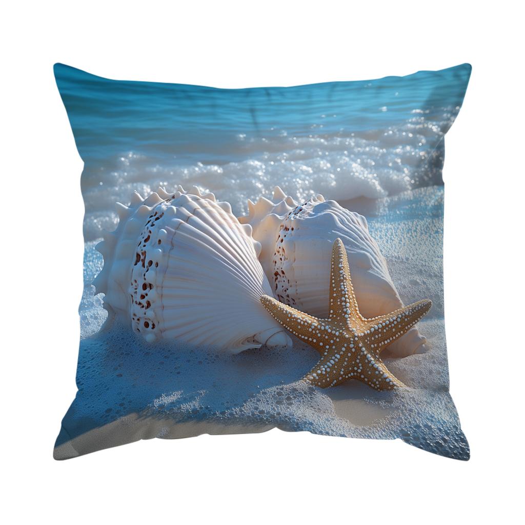 Pcs Ocean Theme Singlesided Printed Pillowcase Cushion Coversuitable For Living Roombedroomcar Decoration
