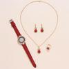 5pcs Set Watches Women Leather Band Ladies Watch Simple Casual Women's WristWatch Bracelet Gift Montre Femme(No Box)