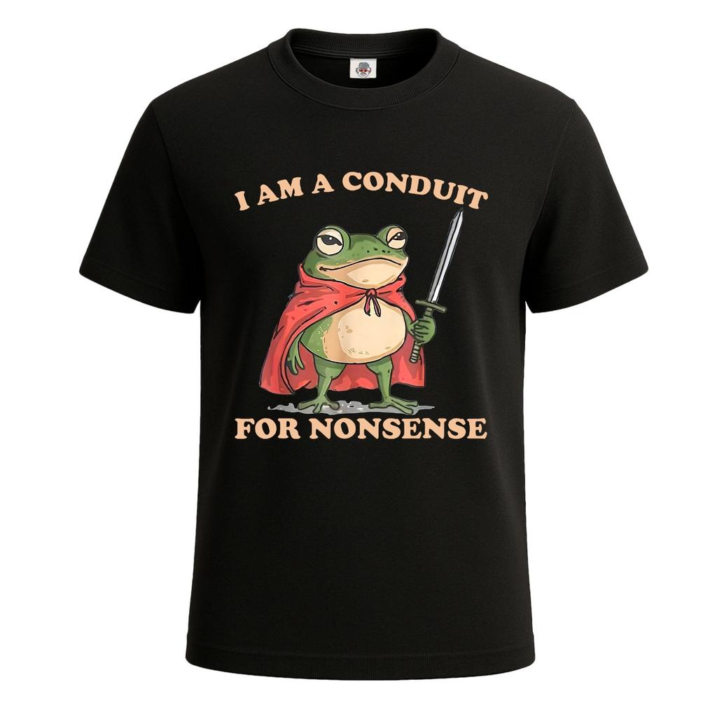 I am a conduit for nonsense funny frog animal mens tshirt party joke tee top