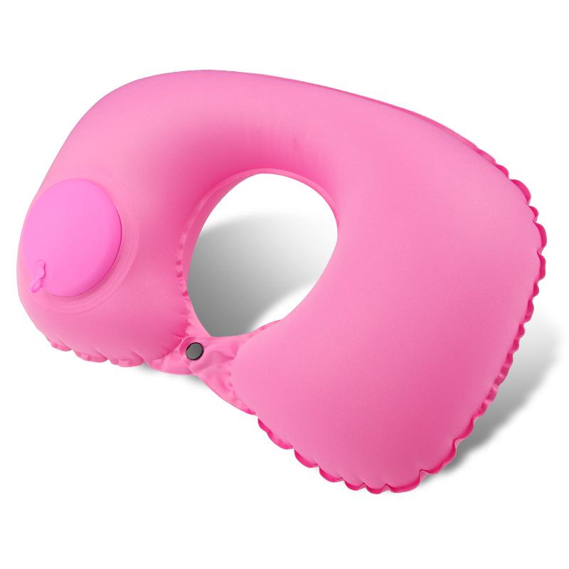 Automatyczna nadmuchiwana poduszka podróżna w kształcie litery U - Przenośna poduszka zapewniająca komfort w samolocie i na zewnątrz