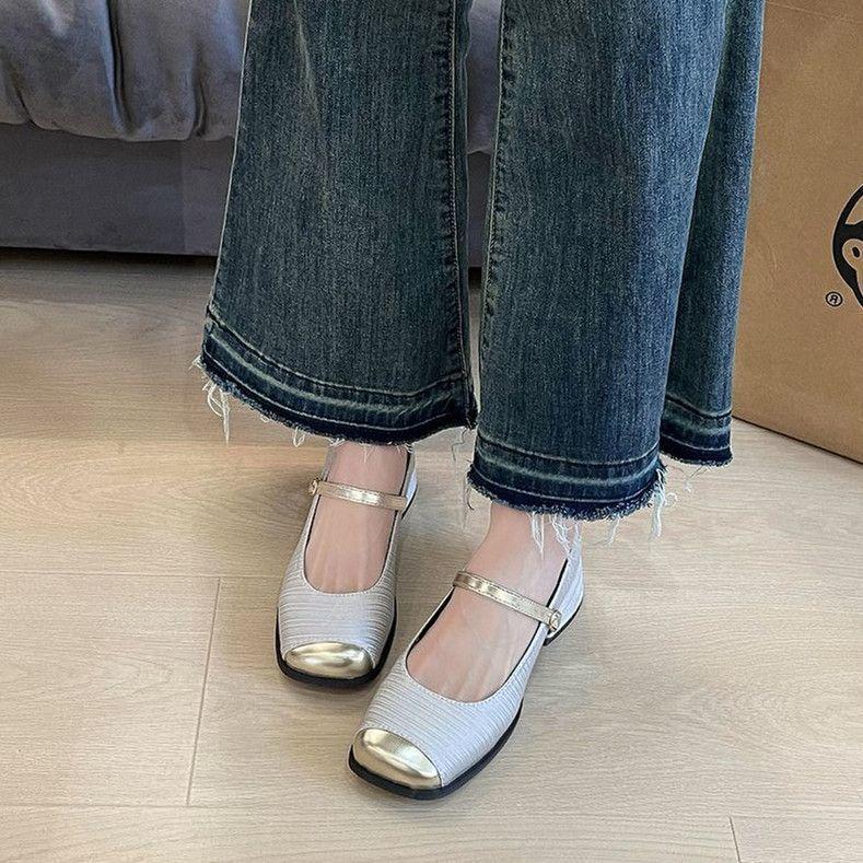 Single shoes fried street British style increase Internet celebrity high value temperament lady Mary Jane shoes woman