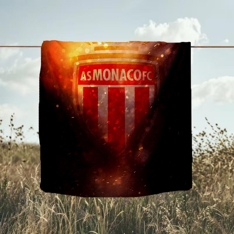 1PC Football Monaco Printed Soft Flannel Blanket Throw for Adult Bedroom Living Room Sofa Camping Travel Fan gifts Christmas Gifts