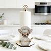 Yousheng Paper Towel Holder, Animal Shapes Paper Towel Dispenser with 2D Printing, Anti-Slip Base Universal Size Paper Towel Holder for Kitchen Paper