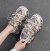 Fashion 6.5CM Women Thick Sole Platform Casual Sneakers Summer Mesh Breathable Mixed Colors Rhinestone Outside Height Increasing Shoes