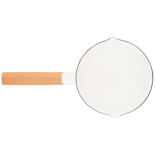 Pearl Metal Presage Enamel Milk Pan, 15cm, White