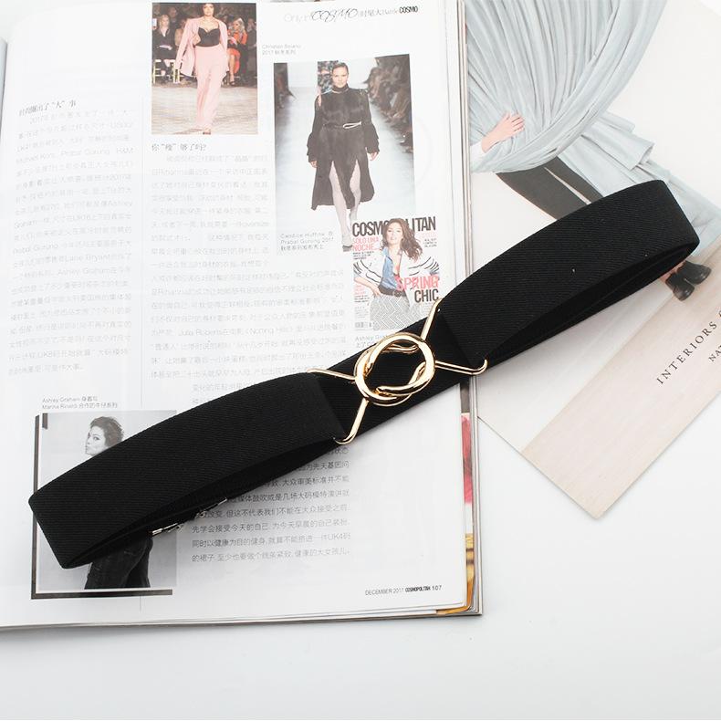 

Ленивый ремень Эластичный Эластичный Джинсовый ремень Женский Декоративный Пояс-печать на талии Без пробивания