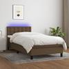 VidaXL Bed Slat Base with Mattress and LED, Upholstered Bed, Single Bed, Adult Bed for Interior Bedroom, 3133448