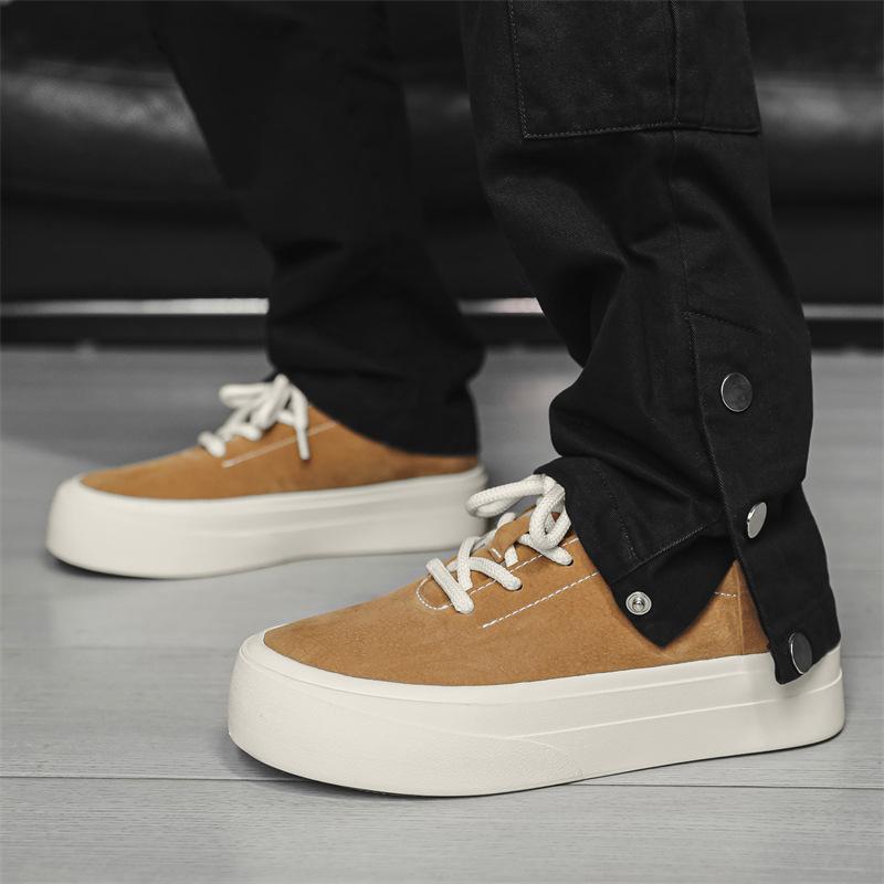 New simple men's shoes thick-soled heightened low-top trendy sports and leisure board shoes men