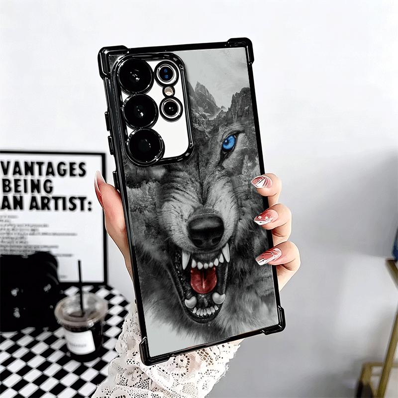 Wolf Moon Animal Soft Phone Case For Samsung Galaxy S26 Ultra S25 Edge S24 FE S23 Plus S22 S21 + S20 Plating Anti-Fall Fundas