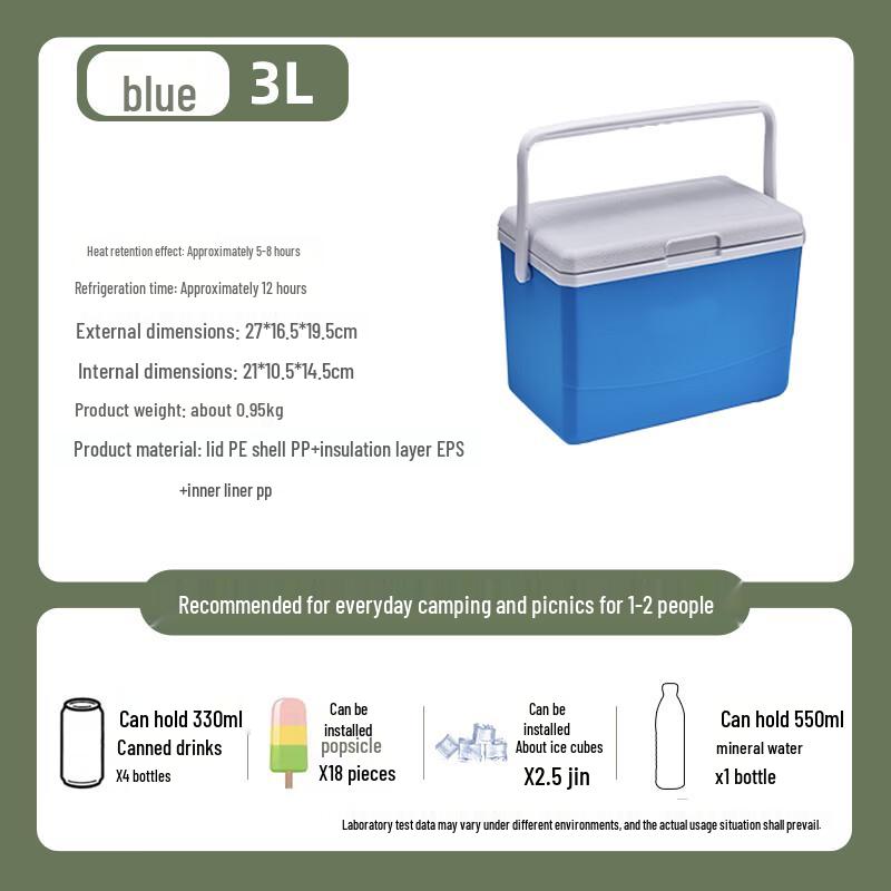 HUNTDON Outdoor Camping Insulated Cooler Ice Bucket 3L