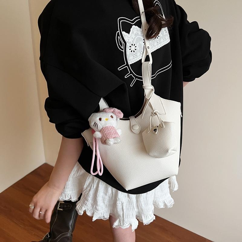 Work commuter bag niche design simple shoulder bag women's 2025 summer new high-end messenger bucket bag