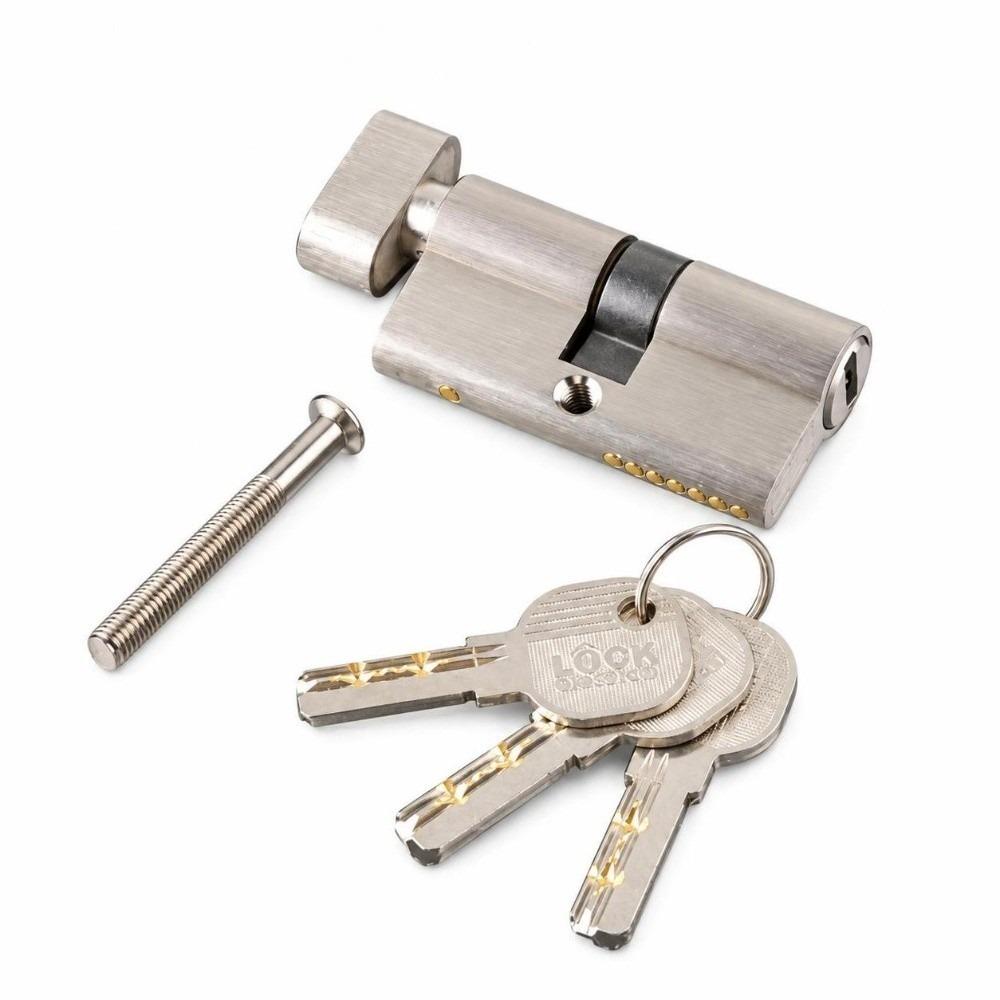 with 3 Keys Door Lock Cylinder Silver Door Lock Core Sturdy Home Door Lock Interior Door Lock Swap