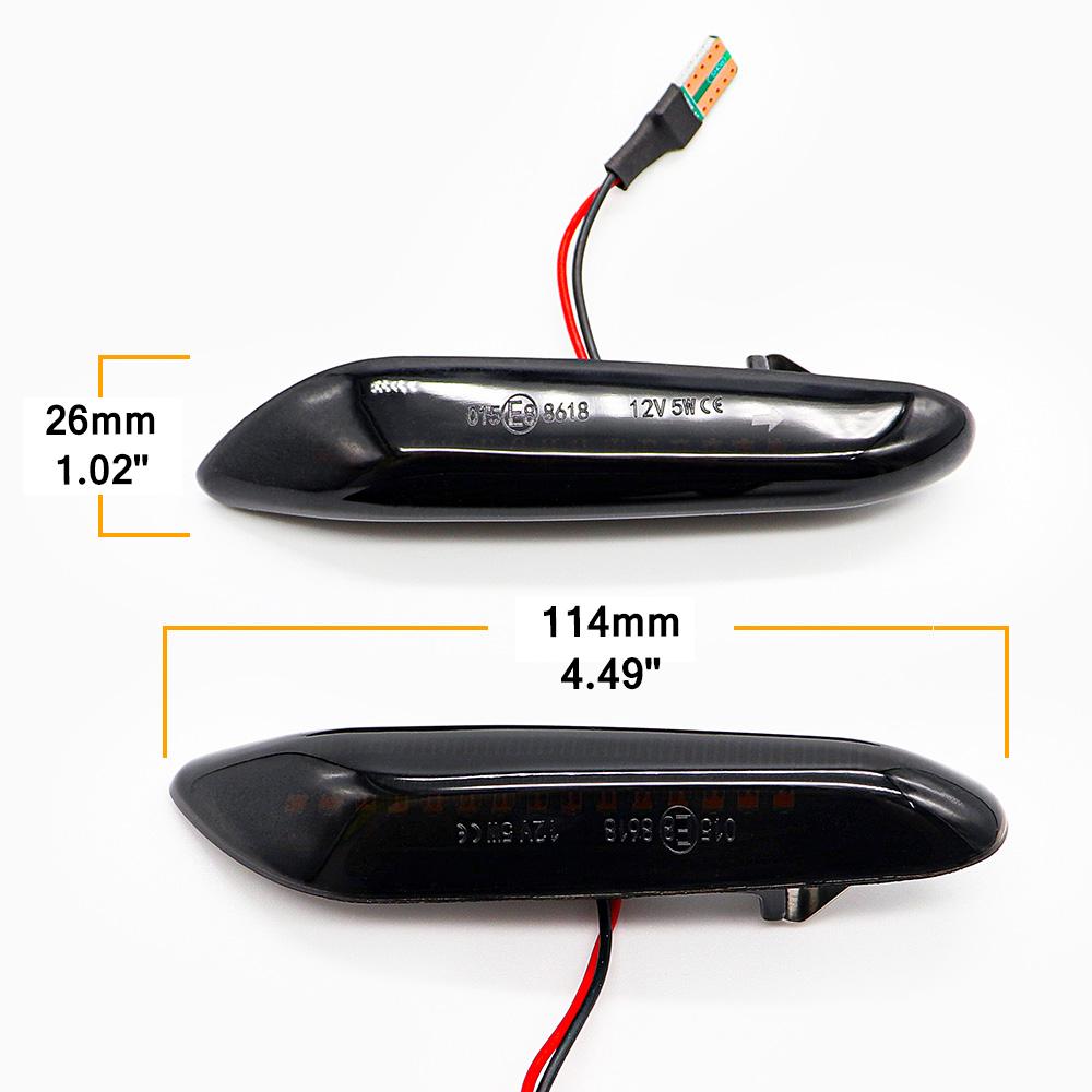 Sequential LED Flashing Dynamic Turn Signal Side Marker Light For BMW E60 E61 E87 E90 E91 E92 E93 E81 E82 E88 E46 X3 E83 X1 E84