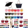 Faltbare Nylon-Einkaufstasche mit einer Schulter für Damen, wasserdicht und praktisch, Aufbewahrungstasche für Sport, Fitness, Einkaufen und Geschenke, Weinrot, Rot, Lila