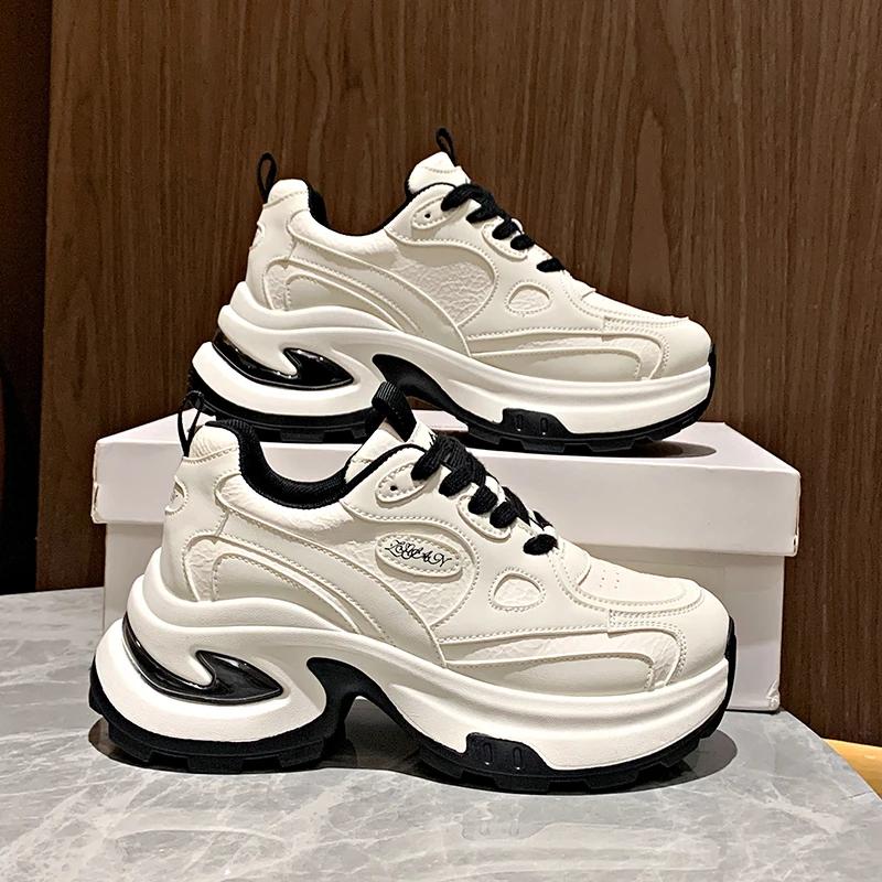 Women's Sports Shoes All Year Round Thick-soled Tennis Shoes Women's Casual Mesh Height Increase Zapatillas De Deporte