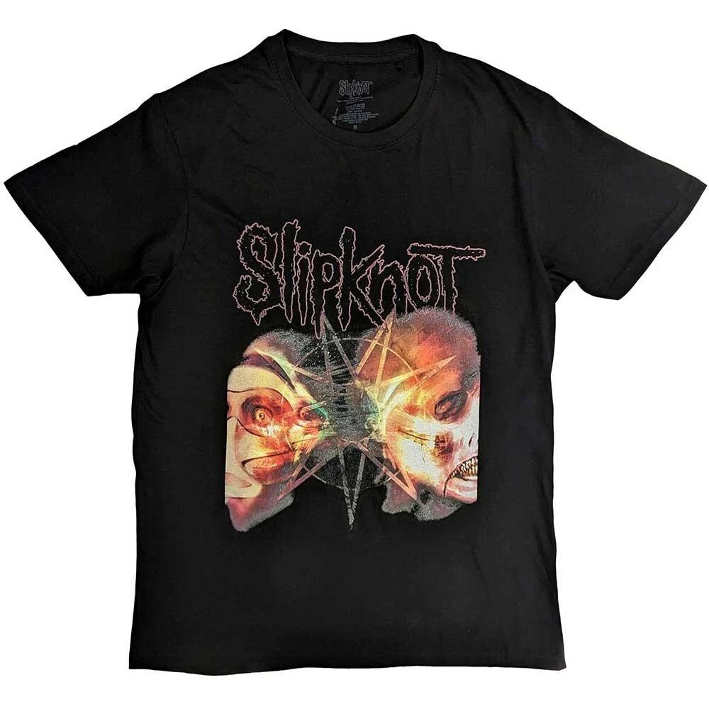 

Slipknot - 2 Faces Large 100% Cotton T-shirt Mens Tees Top. Licensed Merchandise. XL