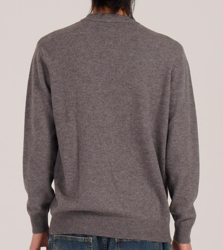 Beoteunseoul [90% Wool] Minimal Crew Neck Daily Knit (Gray)