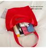 2026 Casual Large Capacity Canvas Drawstring Shopping Bag for Students