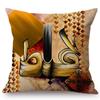 Islam Oil Painting Muslim Decoration Arab Calligraphy Allah Sofa Throw Pillow Case Meditation Cotton Linen Worship Cushion Cover
