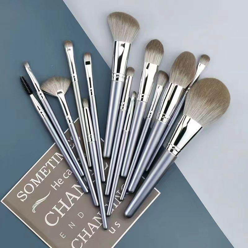 Set Pennelli Trucco Ultra Morbidi 14 Pezzi Setole Morbide Pennello Polvere Libera Viso Intero Pennello Ombretto Pennello Cosmetico Professionale