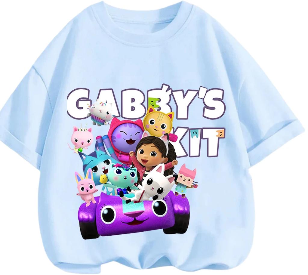 Lightweight Short Sleeve T Shirt Gabbys Dollhouse Cute Kawaii Print Casual Daily Street Clothes Kids Boys Girls 3 14 Years