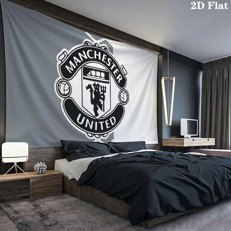 Man Utd Wall tapestry, aesthetic printed fabric blanket, suitable for bedroom, living room, and home decor.