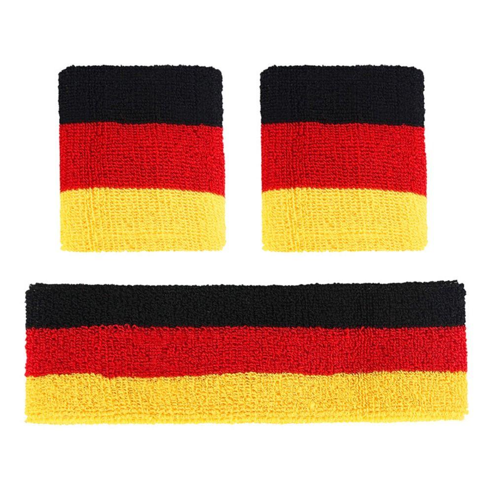 3Pcs/Set Elastic Sport Wristbands Head Sweat Sweatband Running Yoga Hair Bands  Men Women