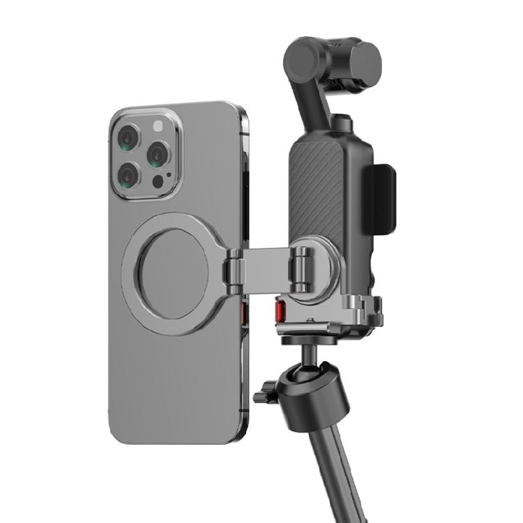 Quick Fixation Magnetic Mount for Pocket 3 Accessories with Adjustable Holder for Desktop Use