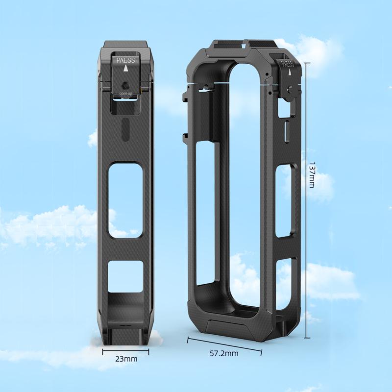 1/2Pcs Curved Glass Screen Protector for Insta360 X5 + Magnetic Frame Cage With Cold Shoe Mount for Insta 360 X5 Accessories