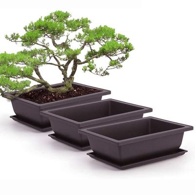 1Pc Flower Pot Plastic Balcony Square Pots Flower Bonsai Bowl Nursery Basin