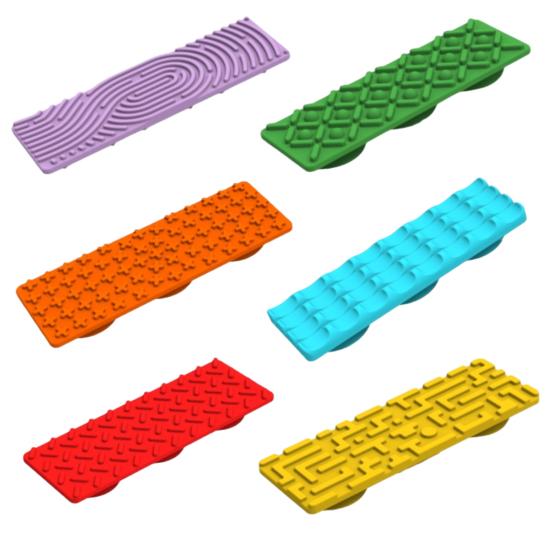 

6Pcs/Set Silicone Sensory Bar Toy Stress Relief Textured Strip Quiet Home Office Work Decompression Relaxation Tools