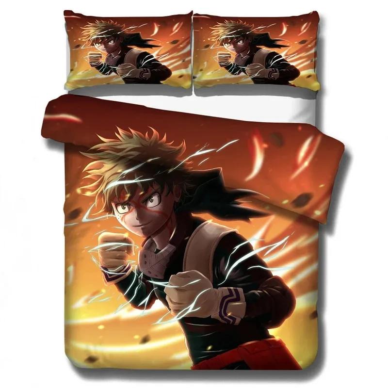 My Hero Academia Bedding Set Printed Duvet Cover Pillowcase Single Double Queen Super King Size Sets Linen (NO Sheet)