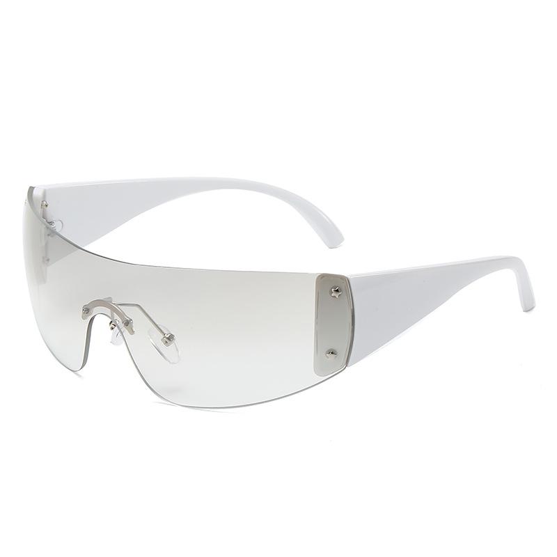 Y2K Women's One-Piece Fashion Sunglasses - Large Frame, European & American Style