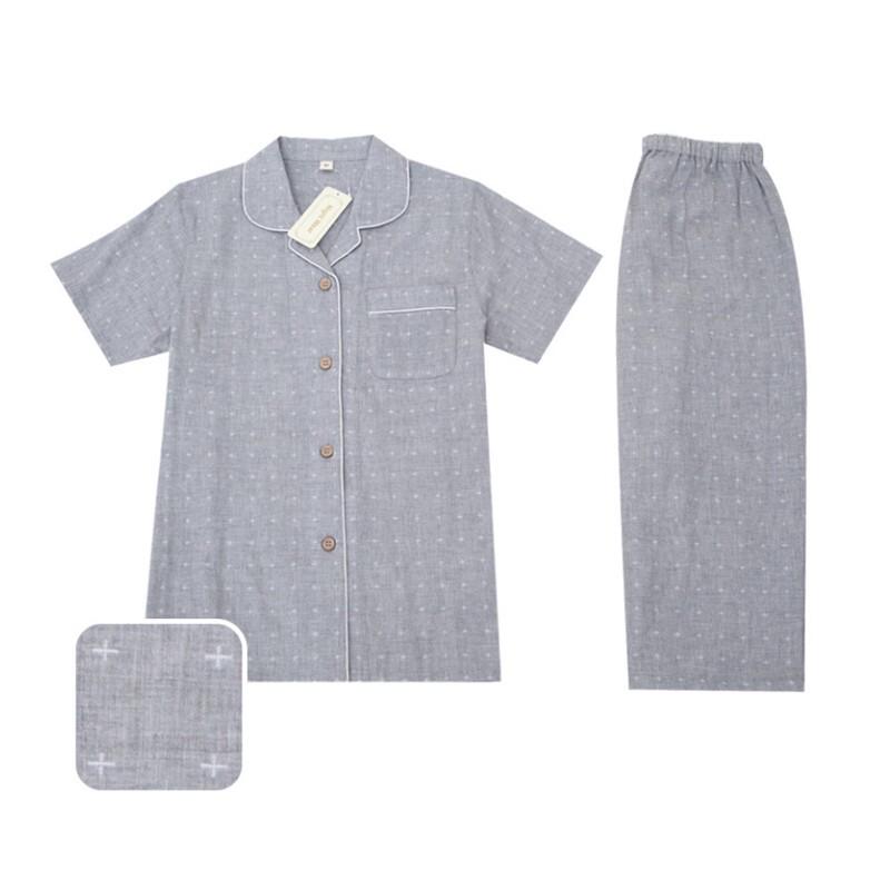 Double Gauze Summer Couple Pajamas XXL