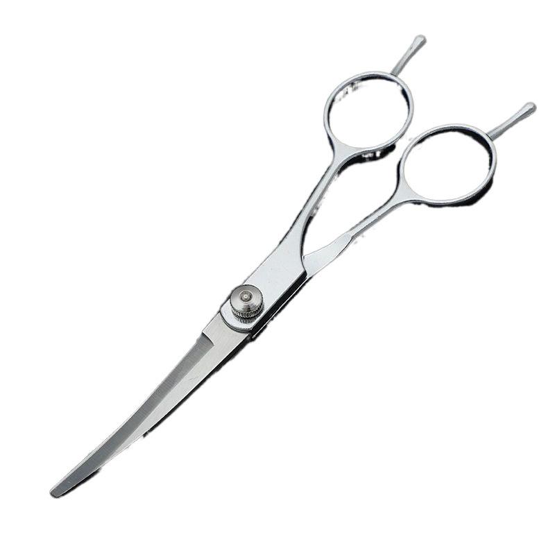 Pet Grooming Scissors: Straight & Curved for Dog Hair and Teddy Bear Trimming